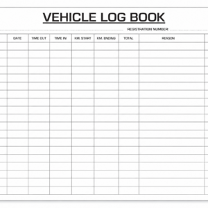 Vehicle Log Book 200 Pg A4