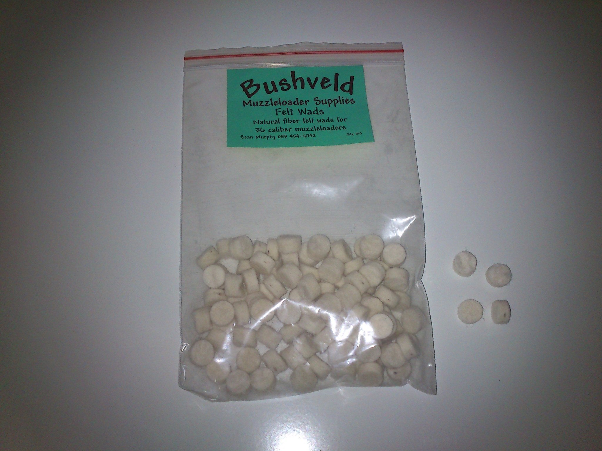 bushveldt 12 gauge felt wads (30)
