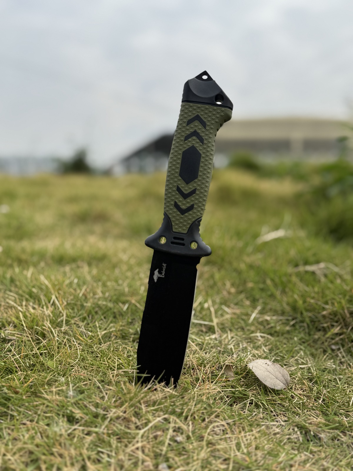 bushveldt fixed blade with sheath: od green
