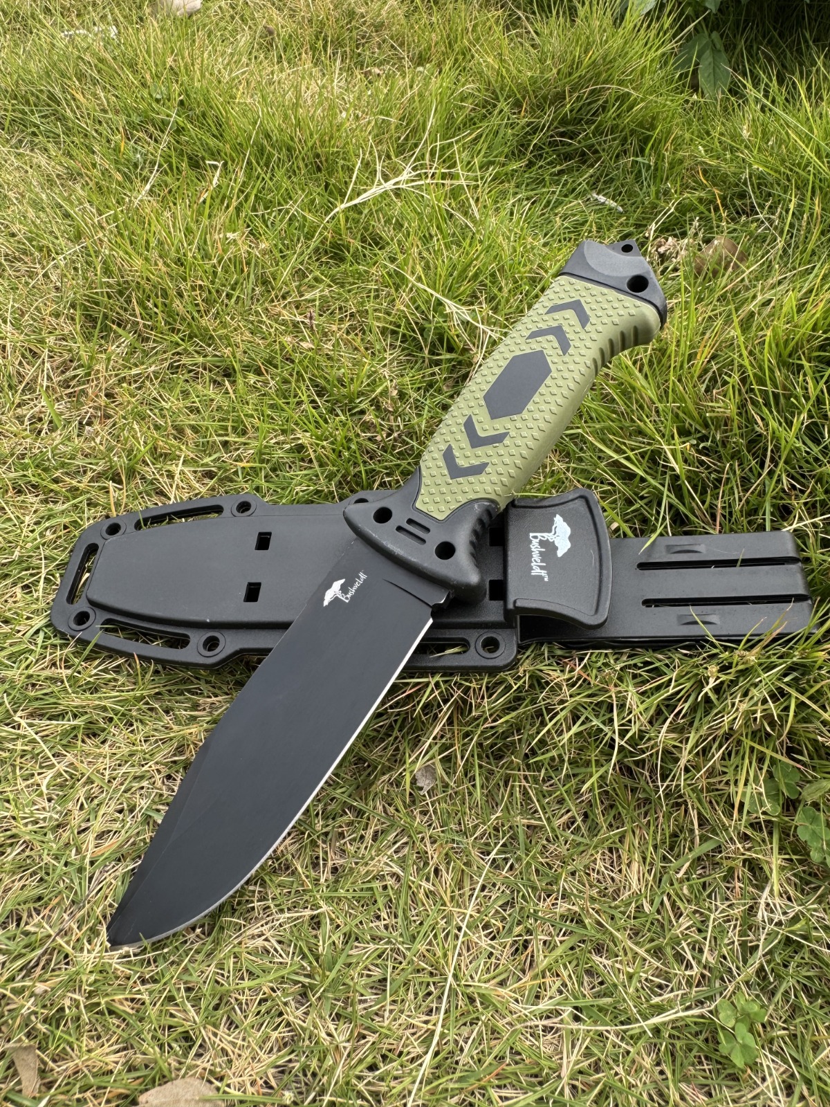 bushveldt fixed blade with sheath: od green