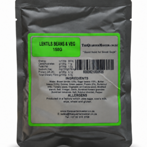 Lentils Beans and Vegetable Stew 150gram Single Meal | TheQuarterMaster