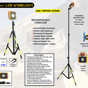 ZA-448-T-10 watt Work-light with Stand