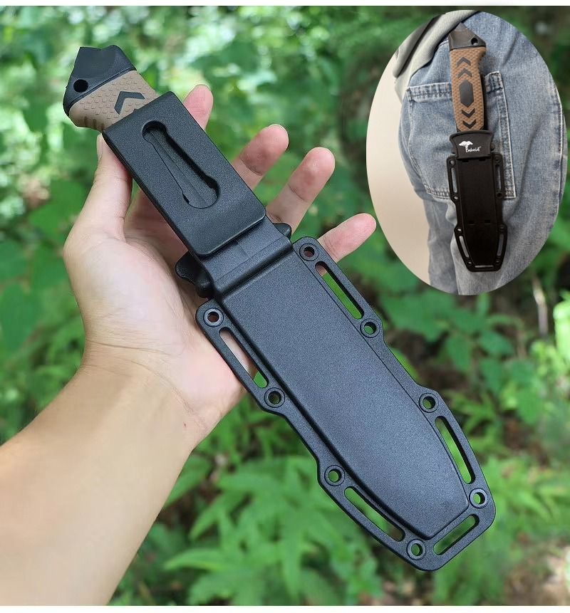 bushveldt fixed blade with sheath: black