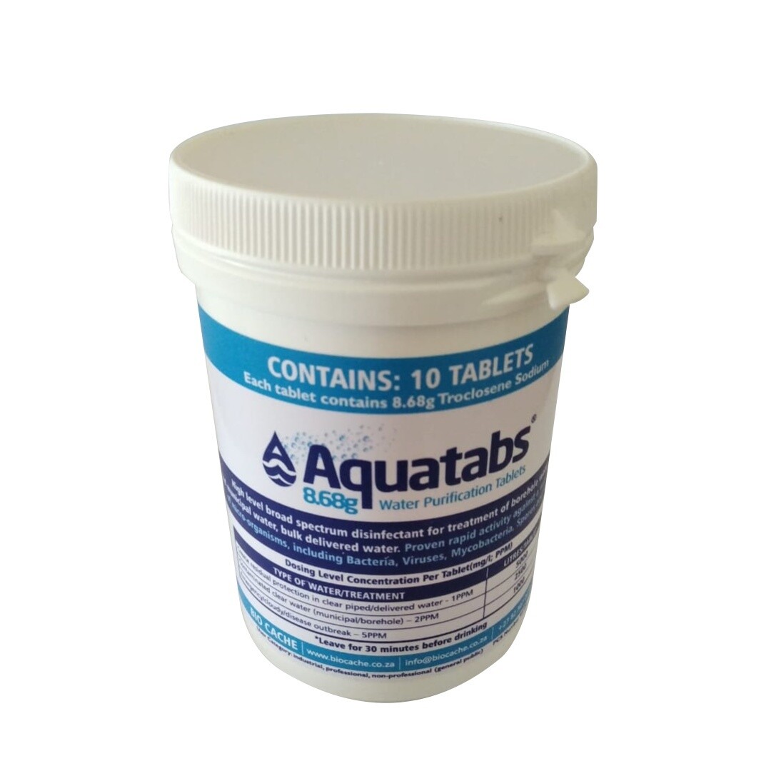aqua tabs 8.68 tablets tub of 10