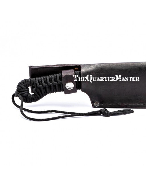 rutherford forge bush knife: black sheath, black
