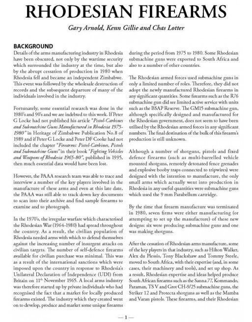 book: firearms developed & manufactured in southern africa 1st impression