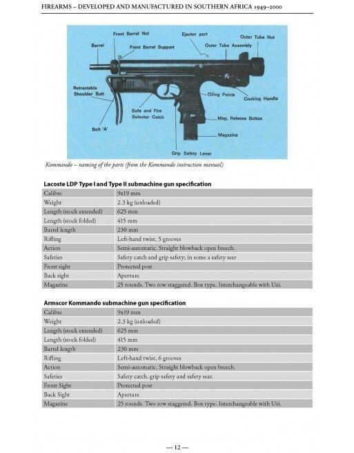 book: firearms developed & manufactured in southern africa 1st impression