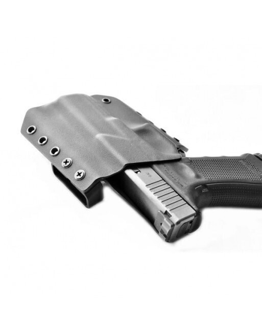 daniels holsters owb glock 19/23 right hand. urban grey
