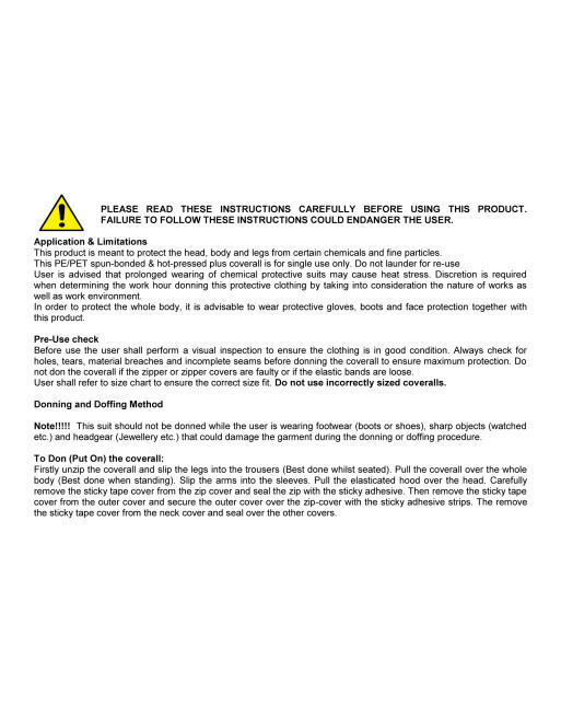 dromex f318 nuclear coverall medium