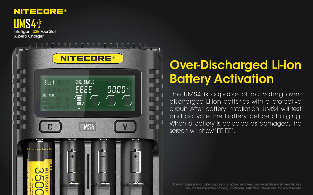 nitecore ums4 charger