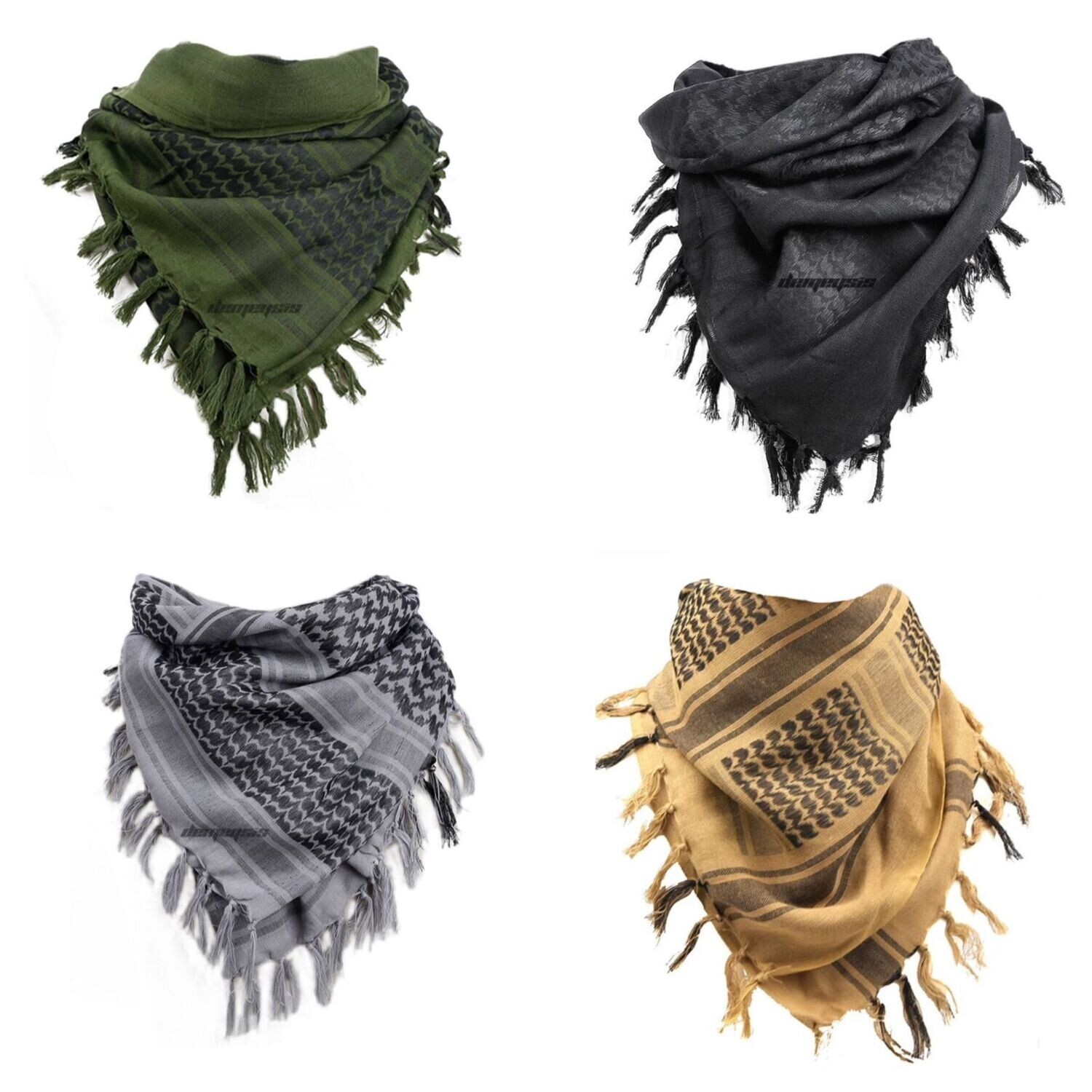 shemagh head scarf: black