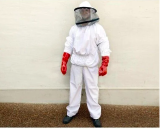 beekeeper suit: hood, veil, jacket, trousers and gloves xxl