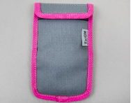 bushveldt flat utility pouch grey with pink trim