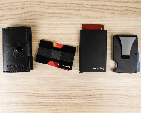 mnmlst wallet black case