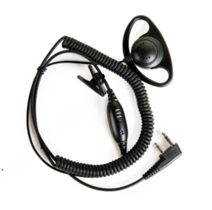 d type earpiece with inline mic.