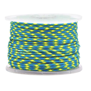 550 paracord reel 100m blue & yellow