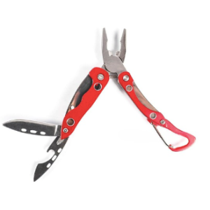 enlan 7 function carabiner multi tool red