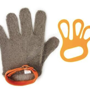 glove: chain mail wrist length 5 finger (xl)