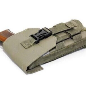 bushveldt left hand universal field holster with cover flap green