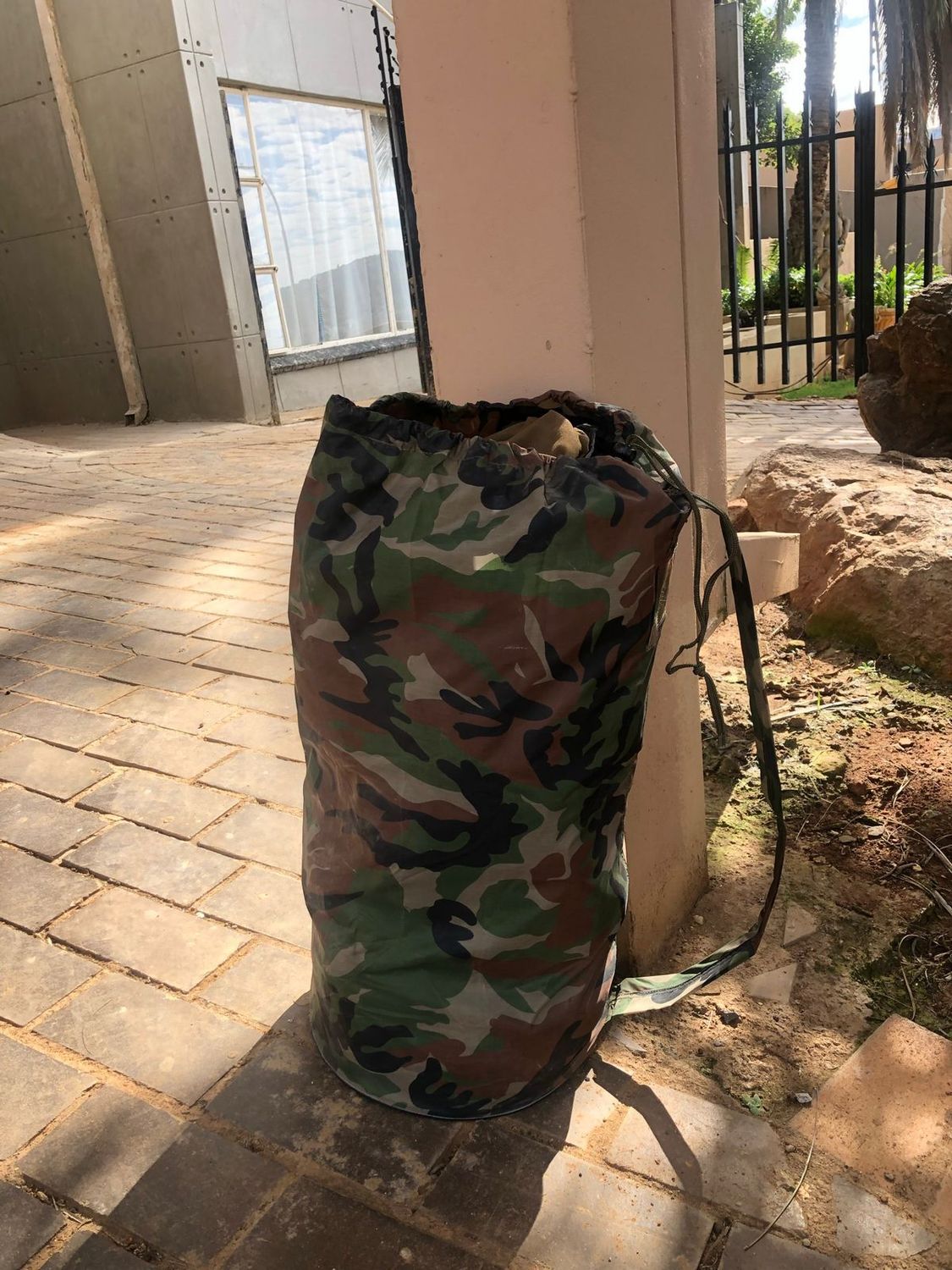 camo sling travel bag