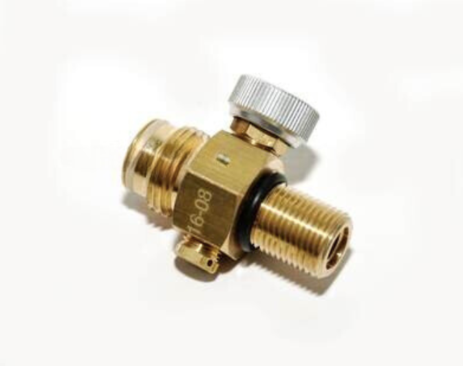 brass co2 shut off valve