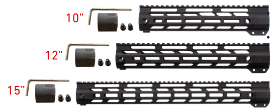 key 201 10" fore end free floating hand guard mlok