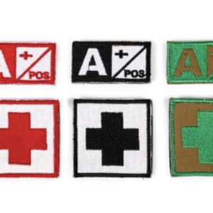 bushveldt set: a+ blood type patch with velcro backing. a pos.