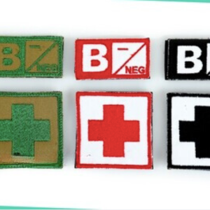 bushveldt set: b blood type patch with velcro backing
