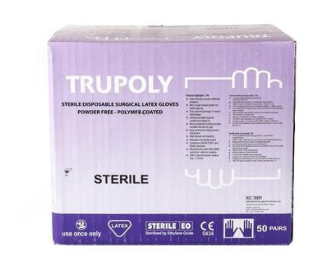 trupoly sterile surgical gloves