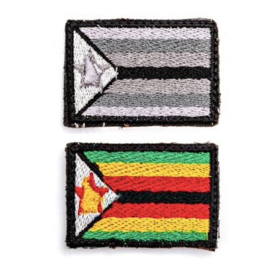 bushveldt badge flags small: zimbabwe set of 2