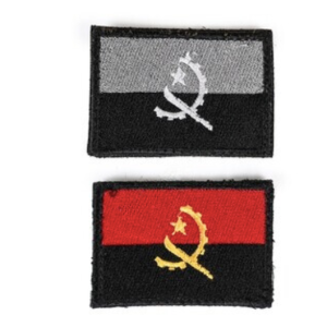 bushveldt badge flags: set of 2. large. angola