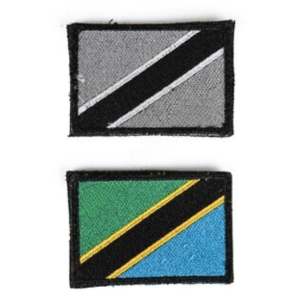 bushveldt badge flags: set of 2 large tanzania