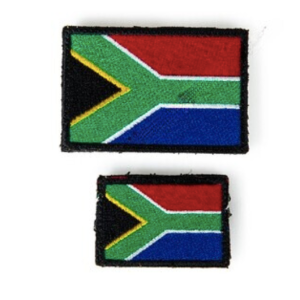 bushveldt badge flags:large. south africa full colour