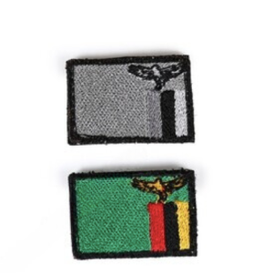 bushveldt badge flags: set of 2 sml zambia