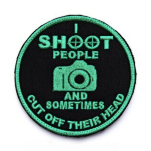 bushveldt i shoot people badge green