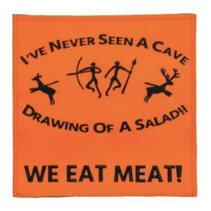 we eat meat 21cm x20cm+velcro