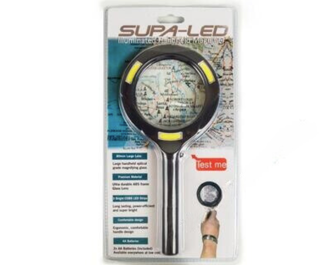 illuminated handheld magnifier 80mm