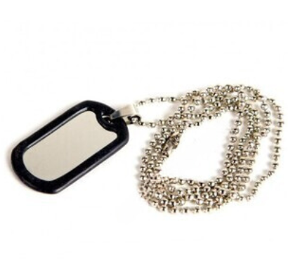dog tags w/i chain and silencer: military set