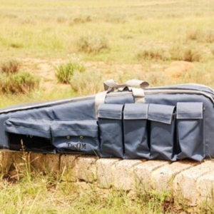 bushveldt double 52" semi rigid gun case blue with grey trim
