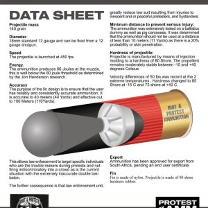 high velocity rounds less than lethal 12g x25