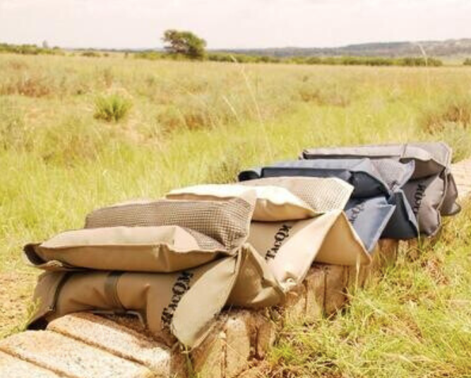 bushveldt x bag rifle rest grey with pink trim