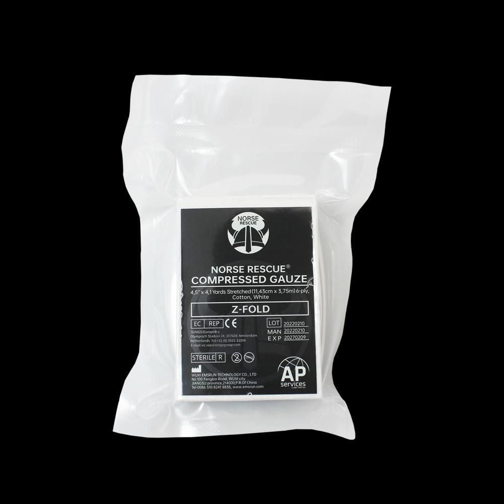 norse rescue compressed z fold gauze