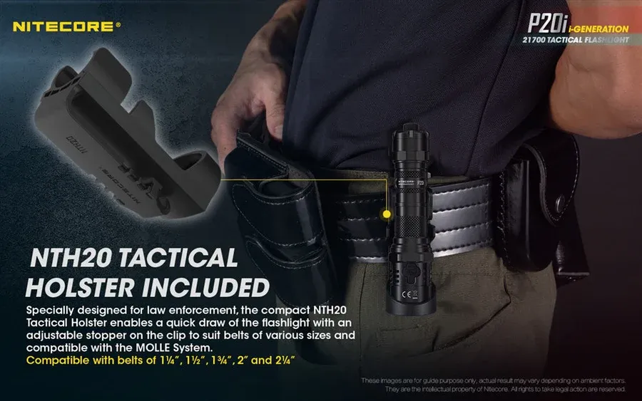 nitecore p20i + 400mah battery+usb c charge cable