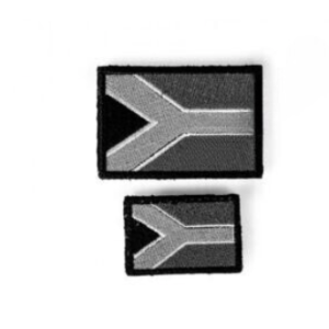 bushveldt badge flags: large. south africa black