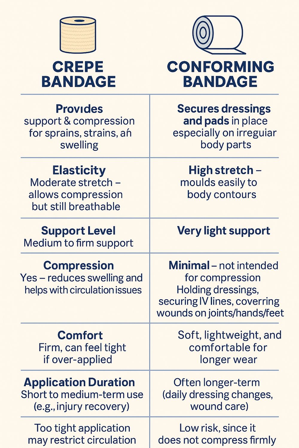 bandage crepe 75mm