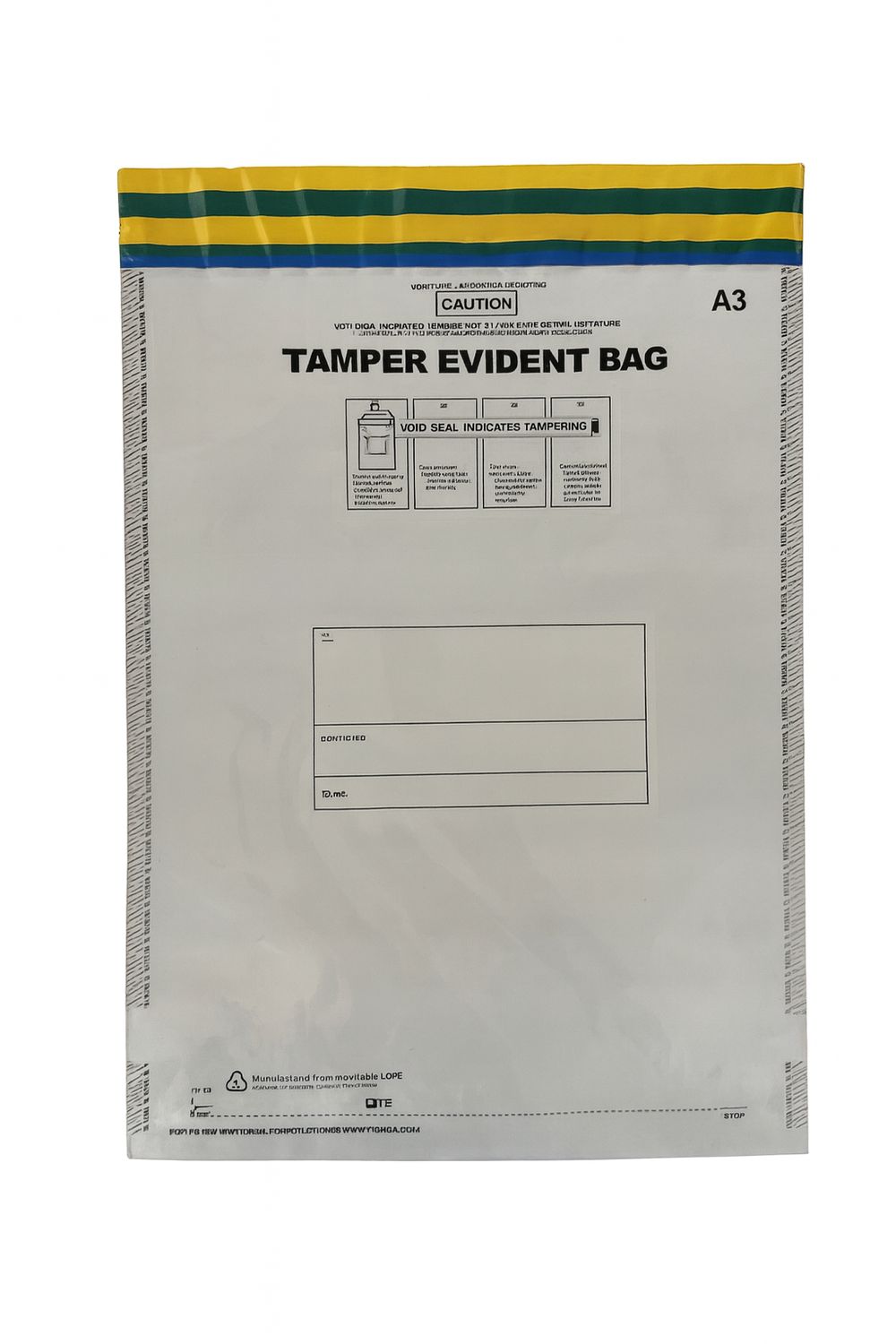 tamper proof evidence bags 250x430mm tc