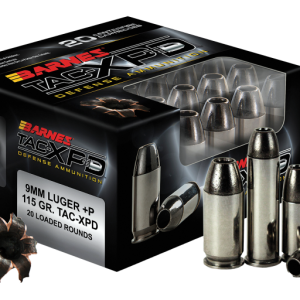 barnes 9mm luger +p 115gr tac xp defence ammo (20)