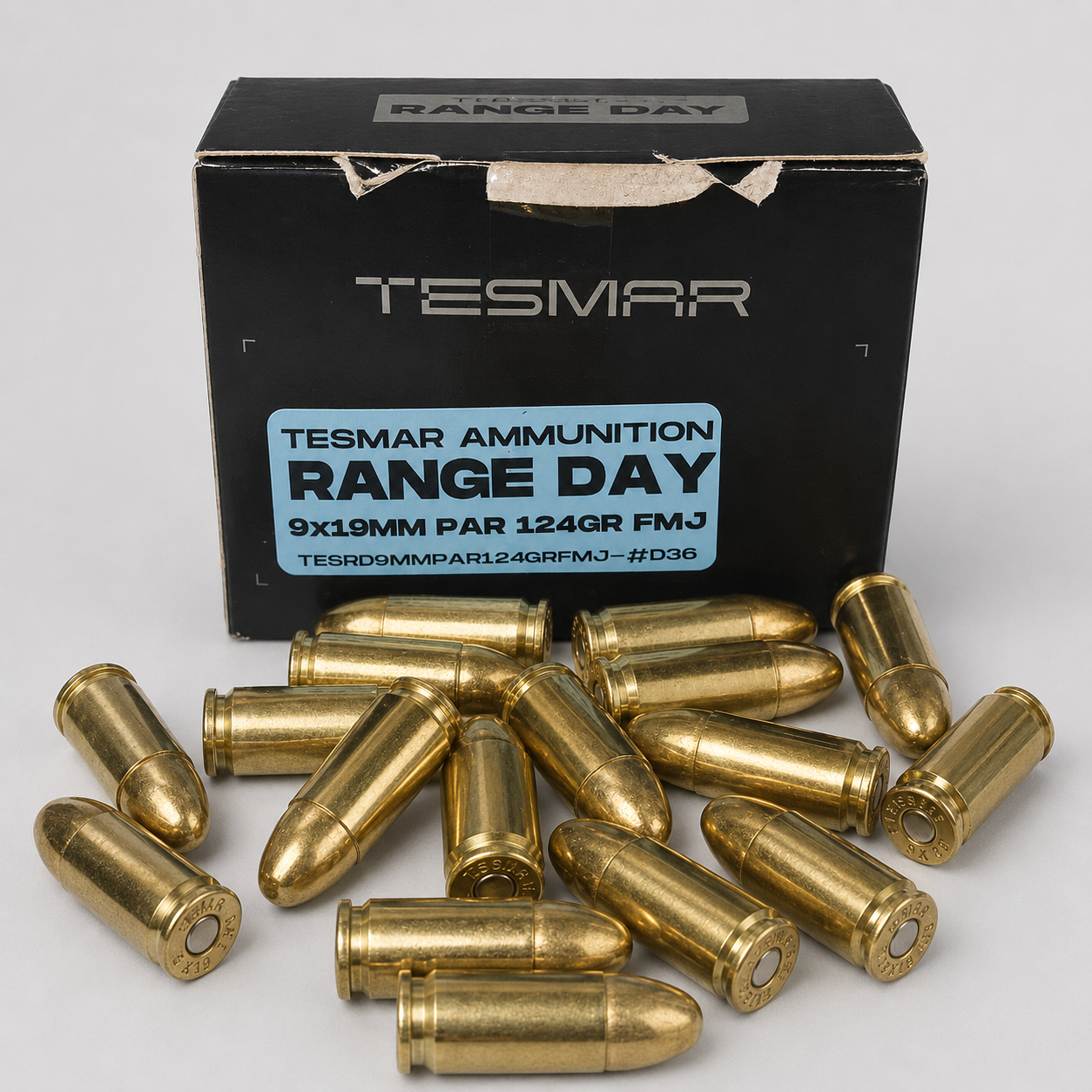 Tesmar9mm P 124gr FMJ x50 - Image 3